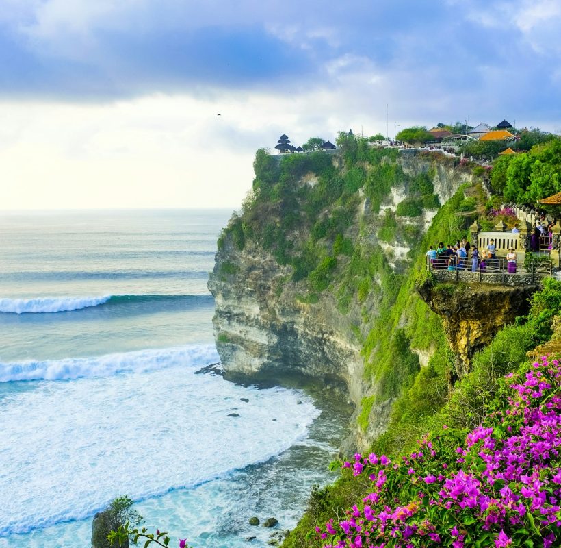 Ocean coast near Uluwatu Temple in Bali